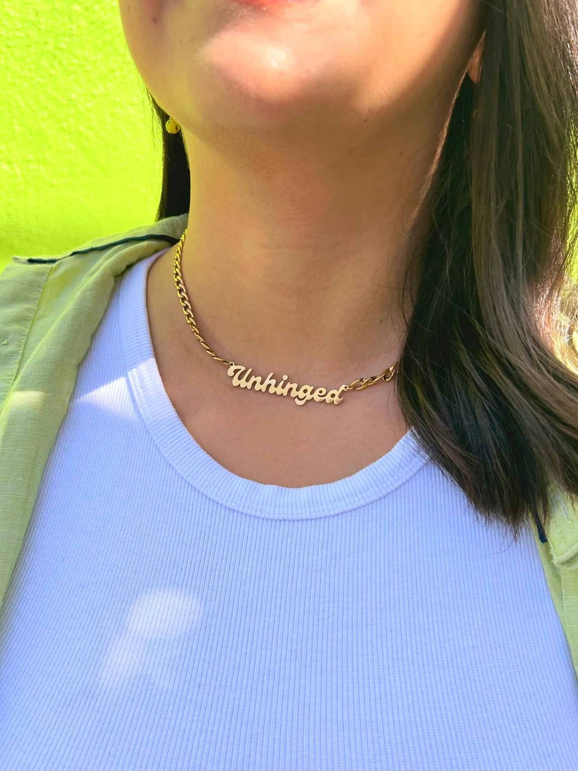 Unhinged Nameplate Necklace