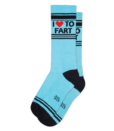 I ❤️ TO FART gym crew socks