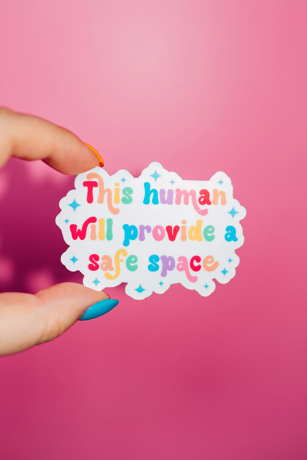 This Human Will Provide A Safe Space Sticker