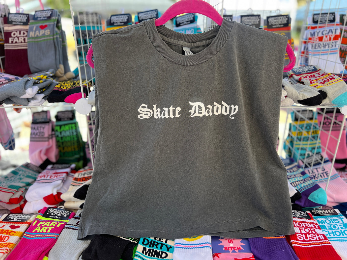 Skate Daddy Shirt no sleeve crop top [unisex sizing]