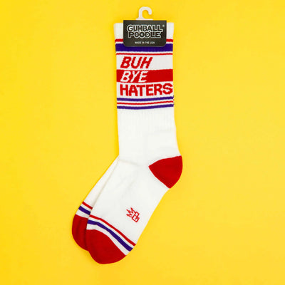 BUH BYE HATERS Gym Crew Socks