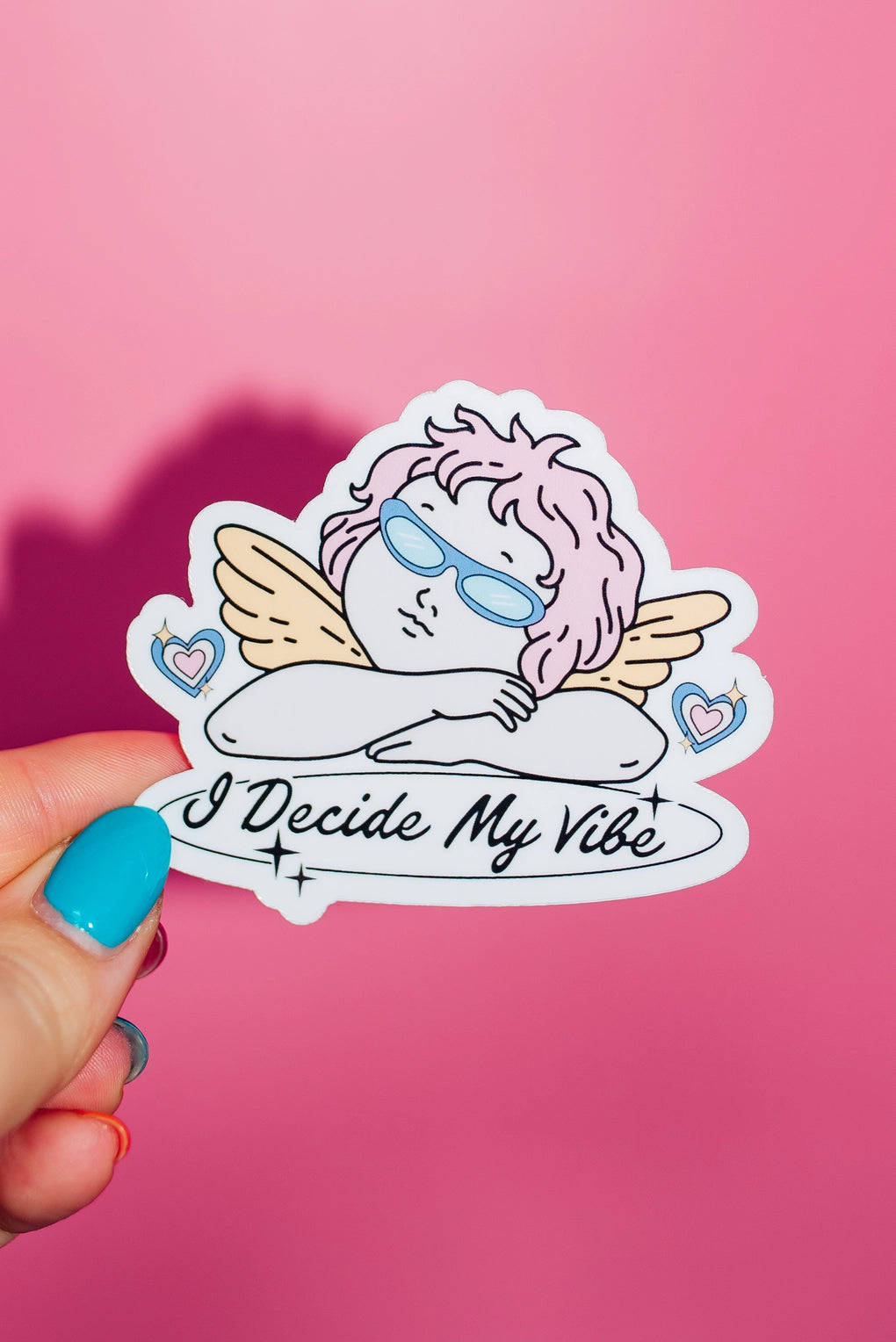 I Decide My Vibe Cherub Sticker