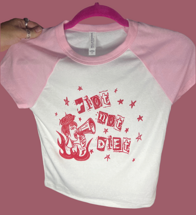 Riot Not Diet Red Sleeve Baby T-Shirt