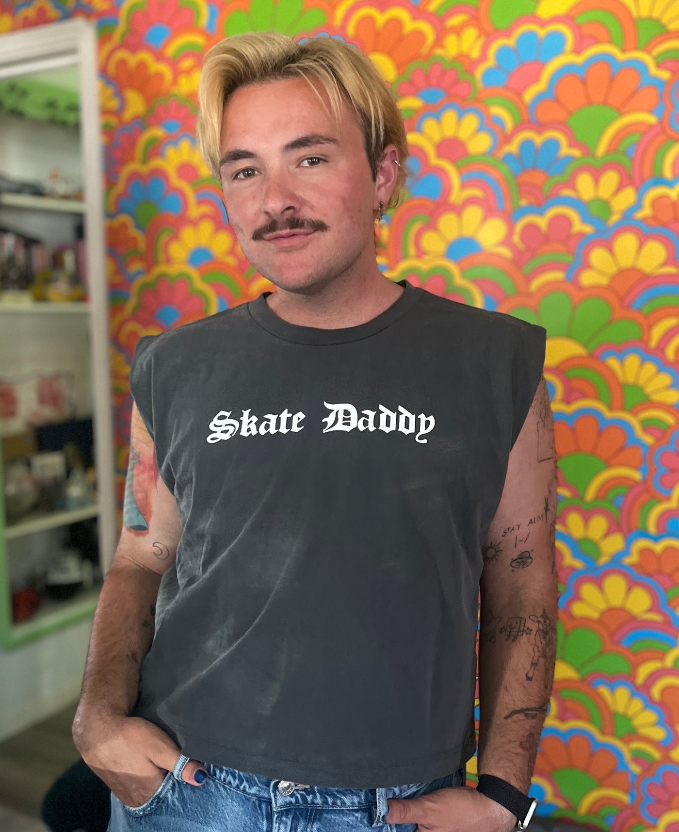 Skate Daddy Shirt no sleeve crop top [unisex sizing]