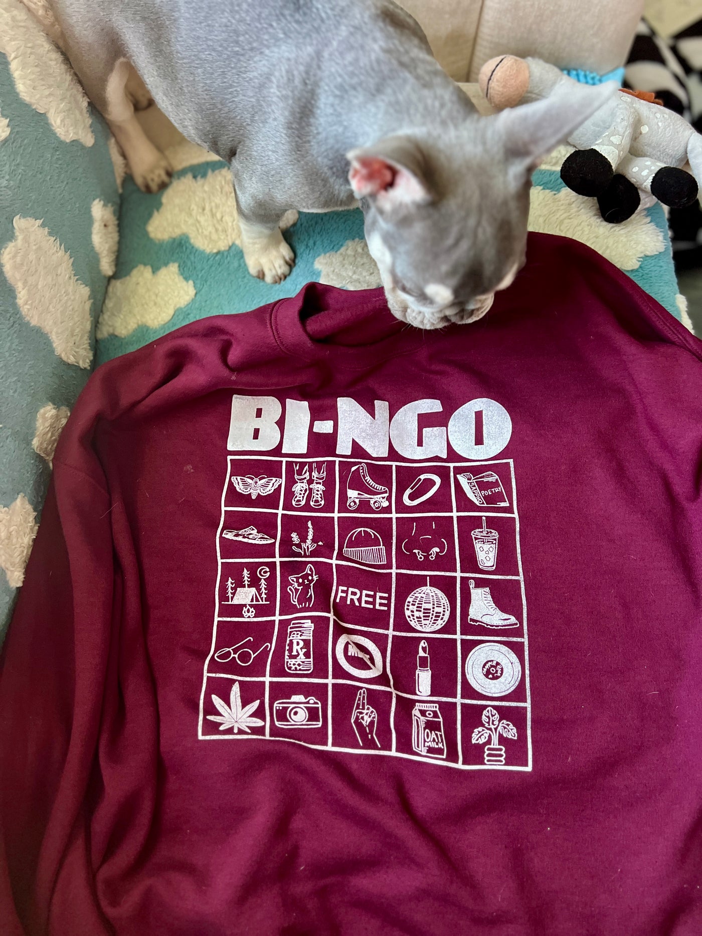 BI-NGO Maroon Pullover Sweatshirt [unisex sizing]