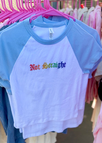 Not Straight Baby T-Shirt ~2 sleeve color options~