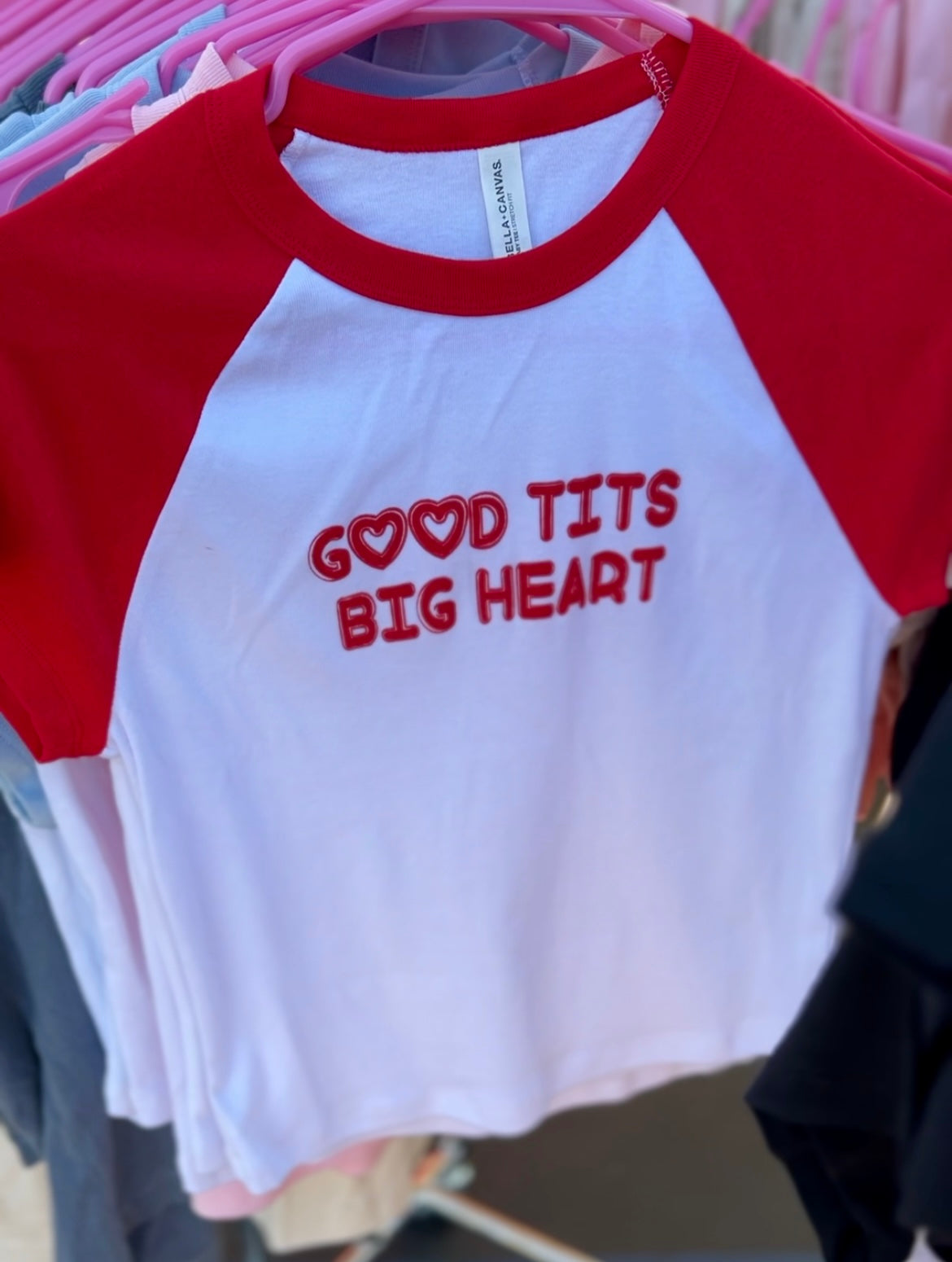 Good Tits Big Heart Baby Tee Shirt