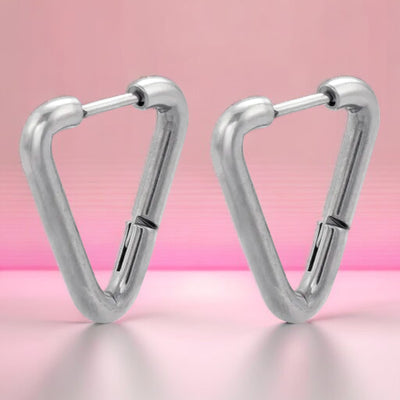 Carabiner Clasp  Stainless Steel Earrings