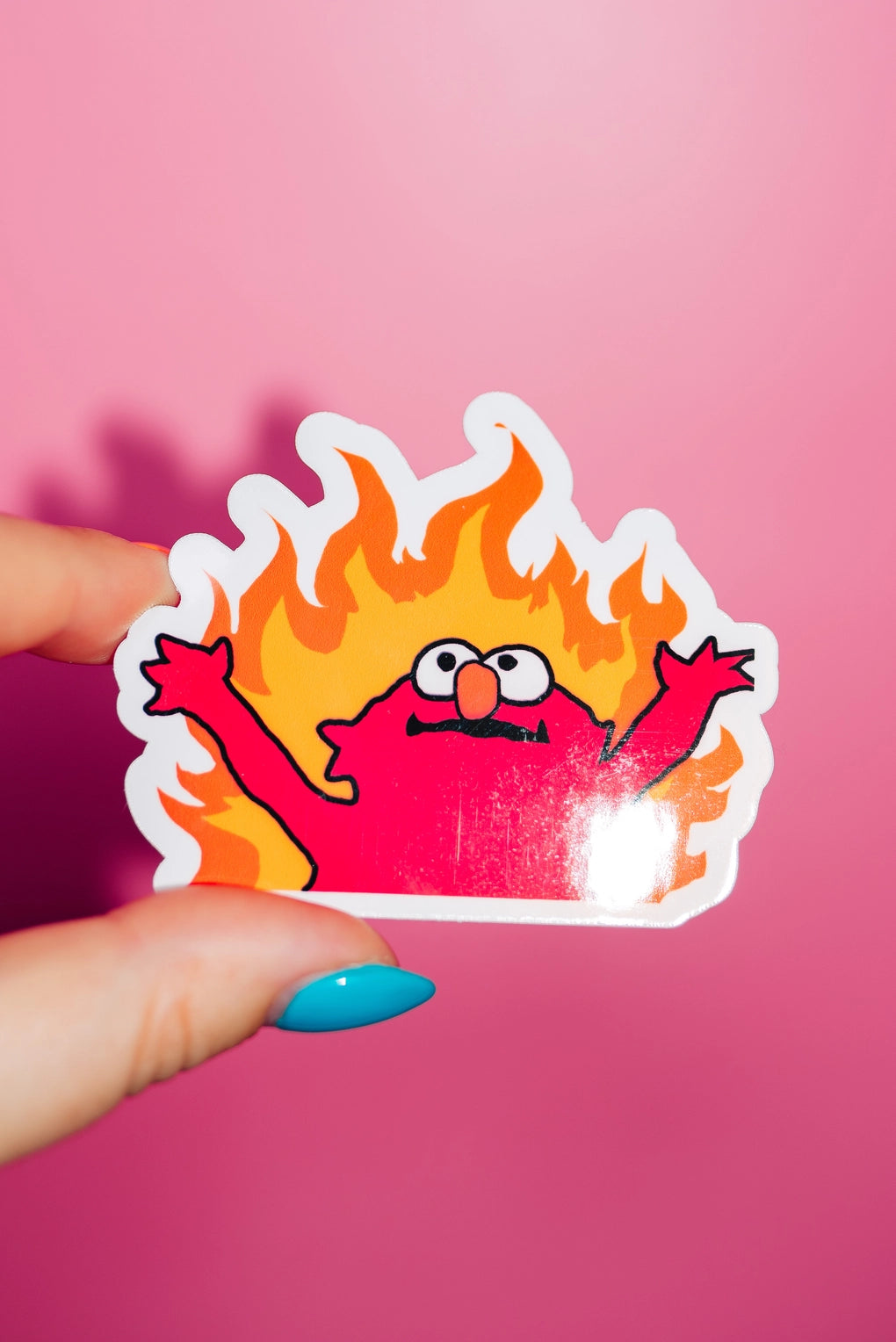 Elmo On Fire Sticker