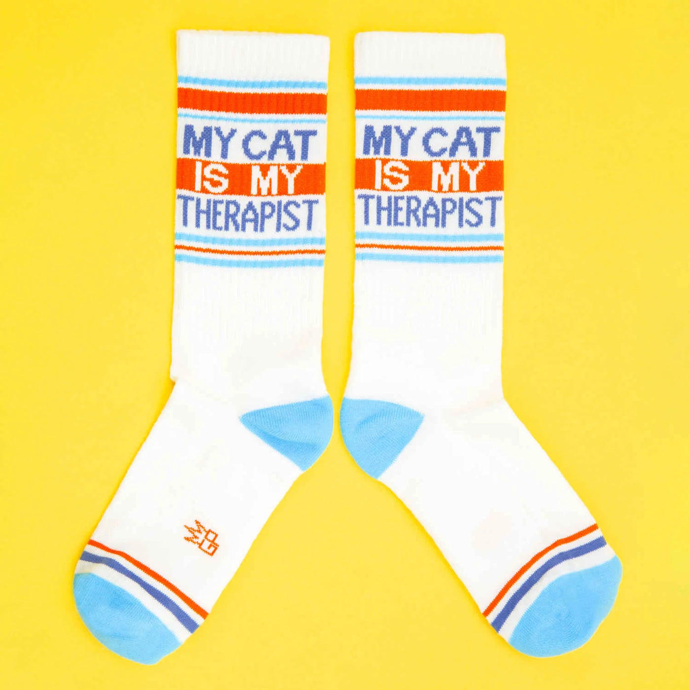 MY CAT IS MY THERAPIST gym crew socks