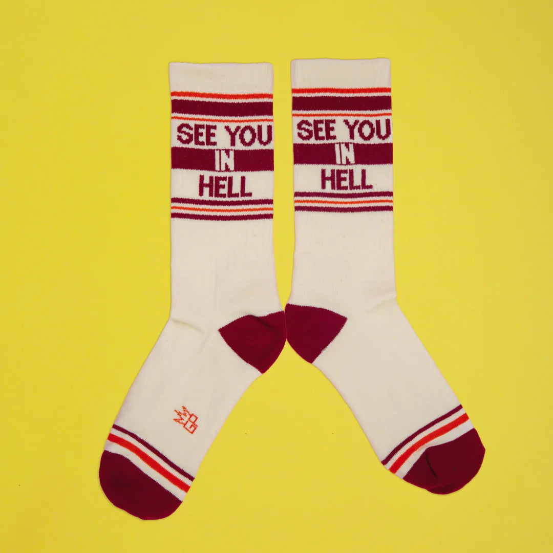 SEE YOU IN HELL Gym Crew Socks