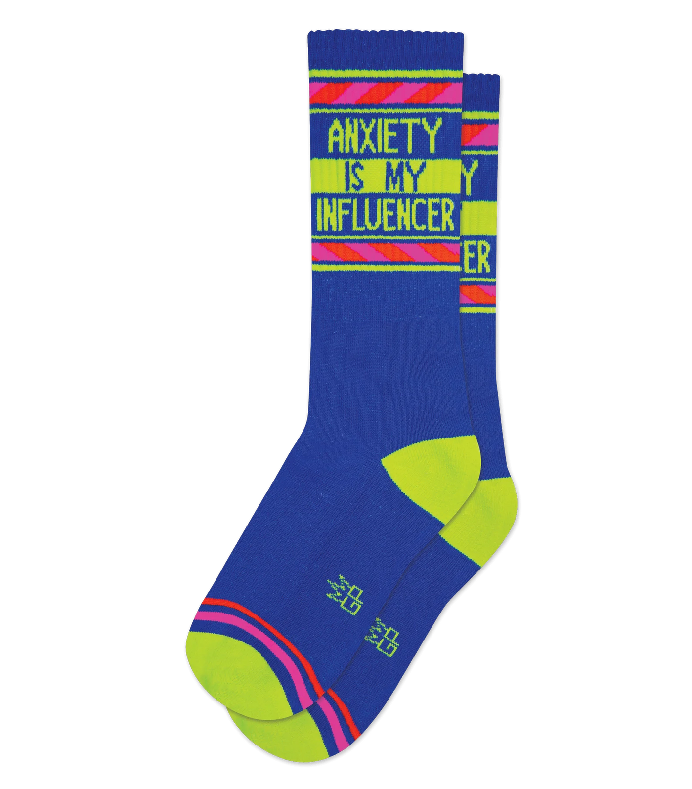 ANXIETY IS MY INFLUENCER Gym Crew Socks