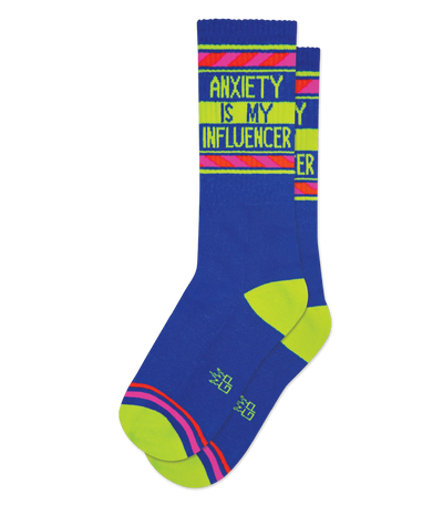 ANXIETY IS MY INFLUENCER Gym Crew Socks