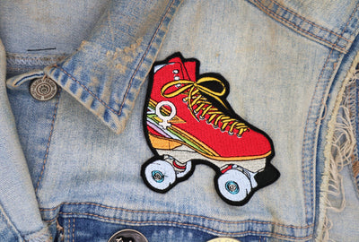 Rainbow Femme Empowerment Roller Skate Embroidered Patch