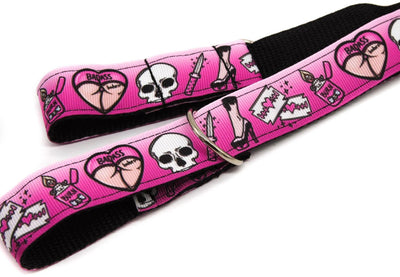 Bad Babe Roller Skate Leash with D Rings - Adjustable - Yoga Mat Strap - Skateboard Sling - Artist Sonch Curiosities