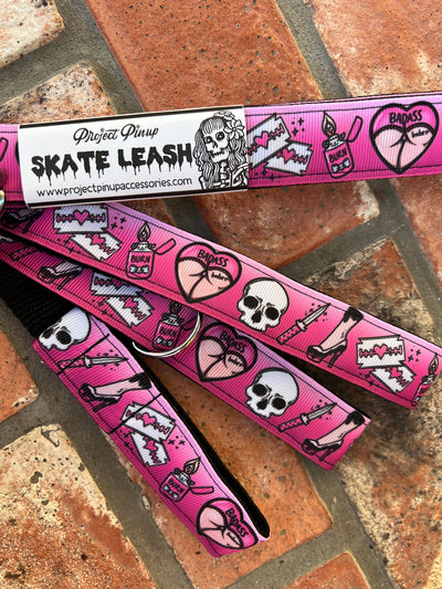 Bad Babe Roller Skate Leash with D Rings - Adjustable - Yoga Mat Strap - Skateboard Sling - Artist Sonch Curiosities